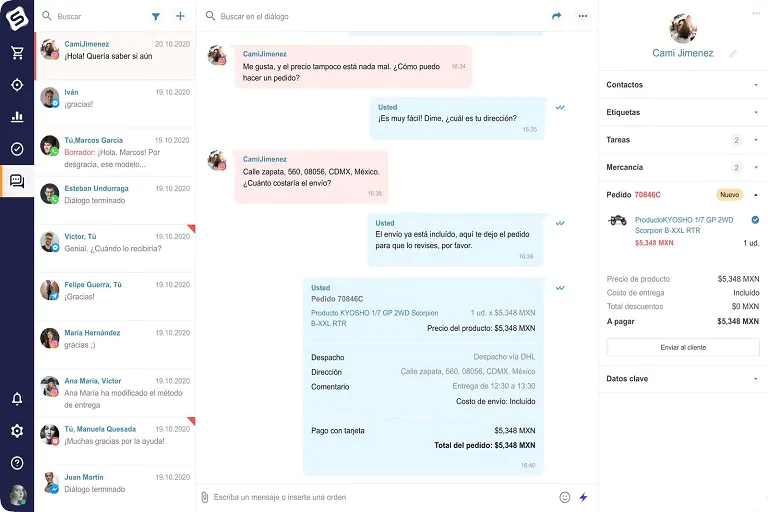 comunicación con clientes