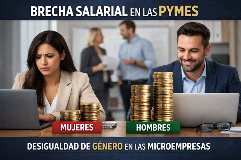 Brecha salarial en pymes:
